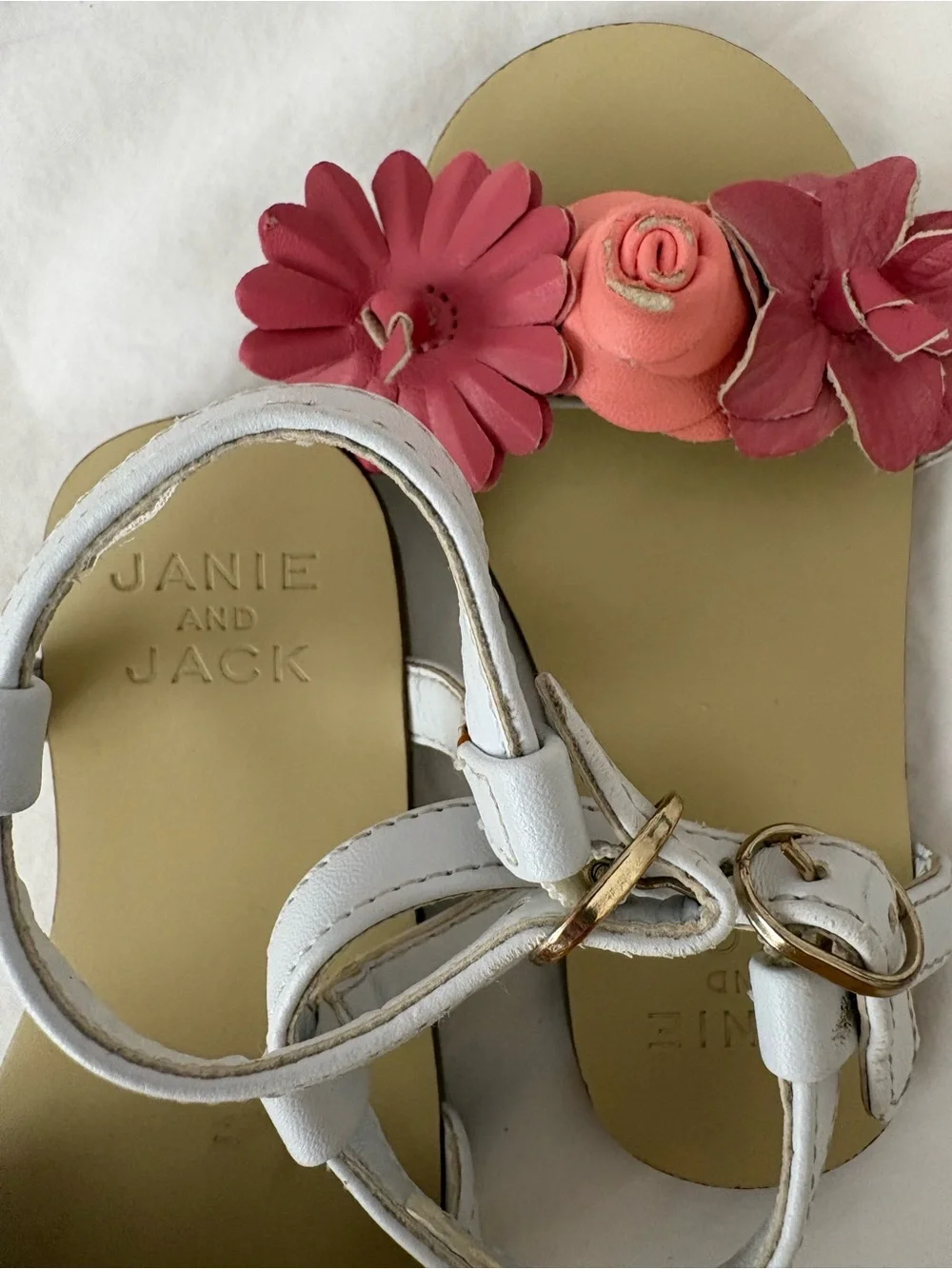 Janie & Jack toddler girl flower sandals (size 4-5)